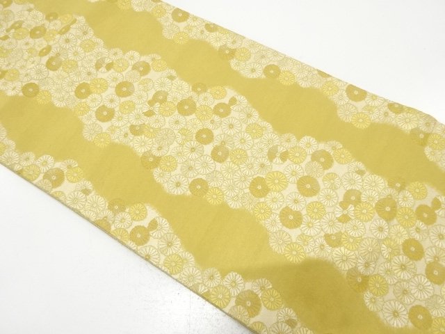 JAPANESE KIMONO / FUKURO OBI / WOVEN SMALL KIKU 